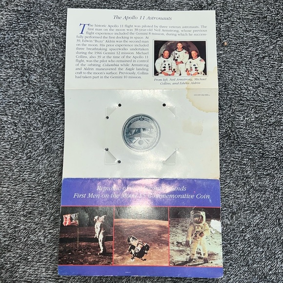 FIRST MEN ON THE MOON $5 COMMEMORATIVE COIN SILVER - Picture 4 of 11